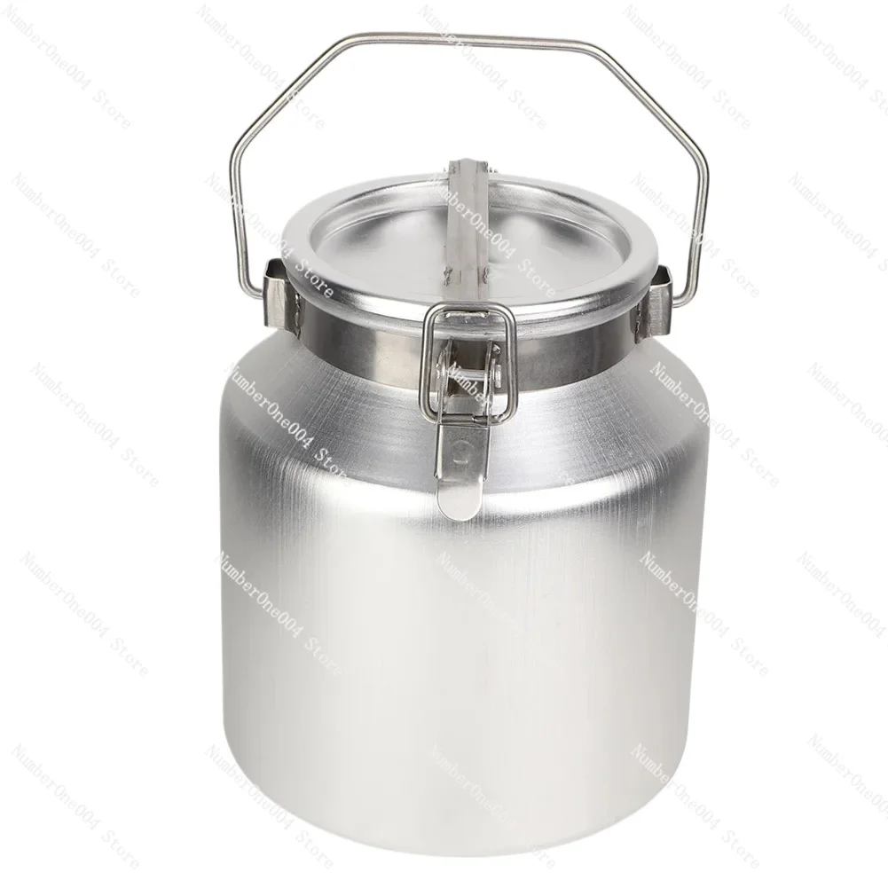 

5L Aluminum Alloy Transportable Milk Fermentation Barrel Bucket Can With Handle Container Storage Oil Milk Rice Barrel