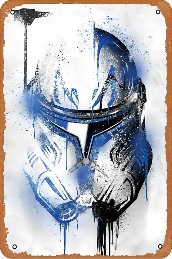 Captain Rex Graffitti Helmet – Movie – Poster Vintage Metal Tin Sign Retro Funny Tin Sign for Home Bar Pub Kitchen Garage Restau