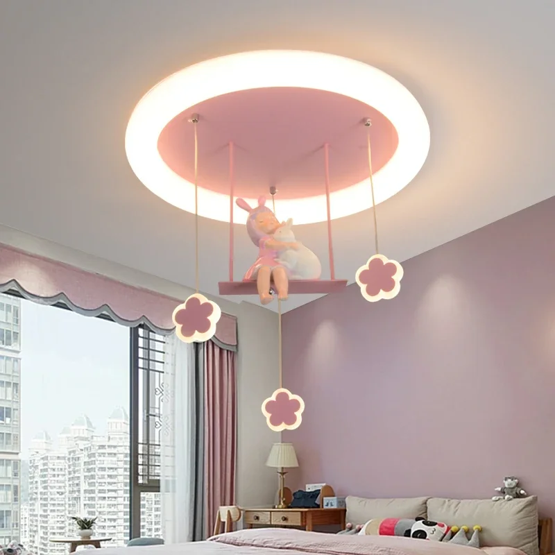 Children\'s room led eye protection cartoon pink little girl chandelier, kindergarten chandelier, ins net red princess room chand