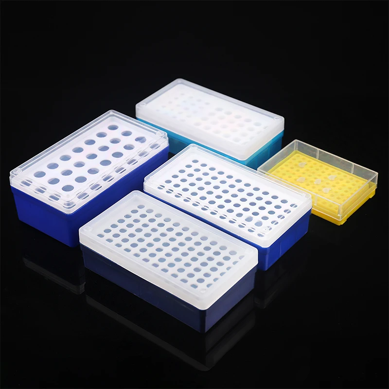 Plastic Test Tube box For 1.5ml Micro Centrifuge Tube Stand Holder Boxes 100 Position Lab Centrifugal Sockets tubes box