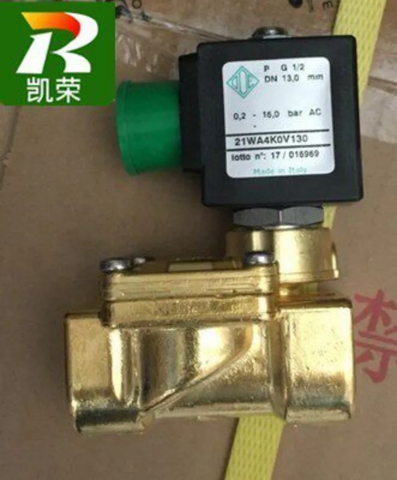 New Italian ODE two-way normally closed solenoid valve 21H9KB180 6 points AC220V DC24V brass thread buckle