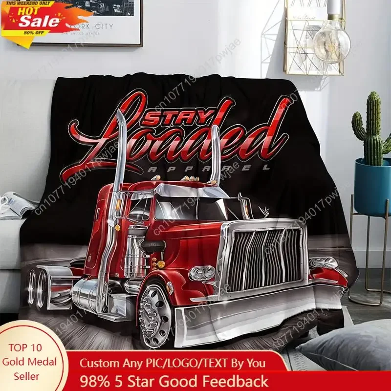Truck Drivers Blankets Featuring a Soft And Comfortable Creative Design Fleece Blanket Themed for Perfect Custom Blankets