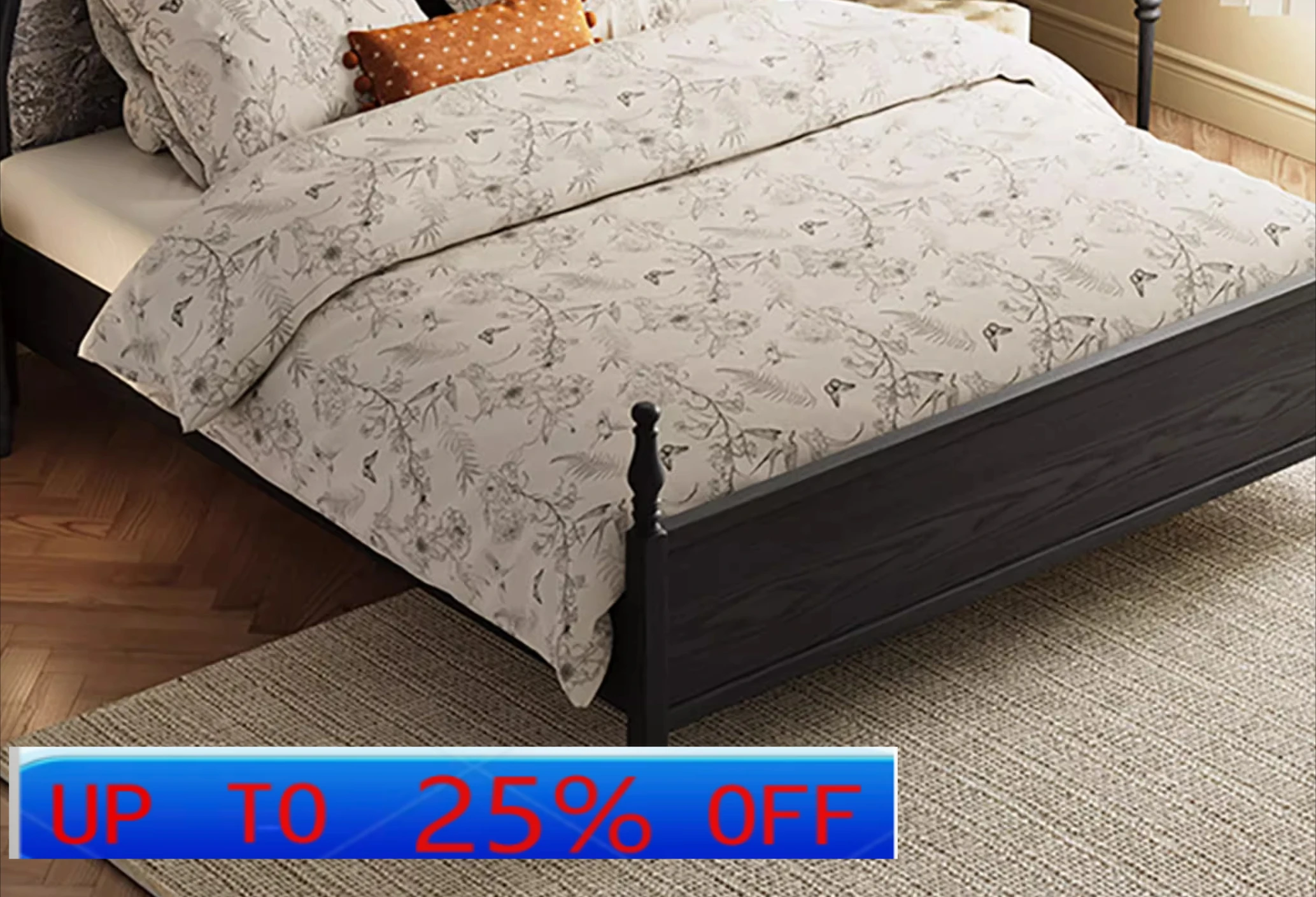 

LMM French retro style solid wood bed master bedroom 1.8 meters double bed medium and ancient style soft bag bed