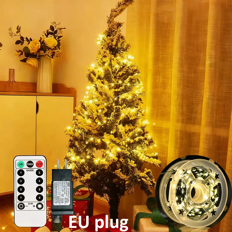 30 متر-60 متر الألعاب النارية سلسلة أضواء الجنية عيد الميلاد ضوء جارلاند LED لحفل زفاف السنة الجديدة شجرة عيد الميلاد مصابيح ديكور