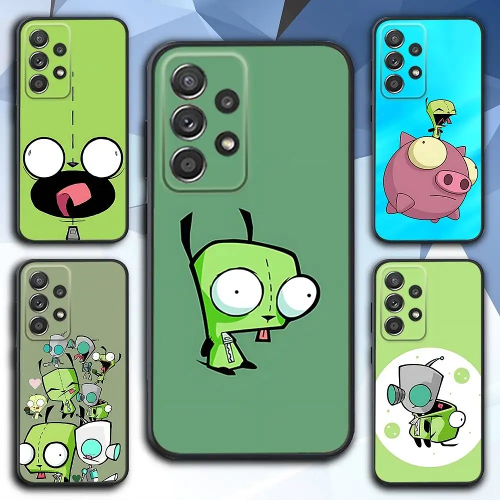 

I-Invader Zim COOL Gir Phone Case For Samsung S 25,24,23,22,30,21,10,9,Ultra,Plus,Lite,FE,4,5 G Soft Black Case