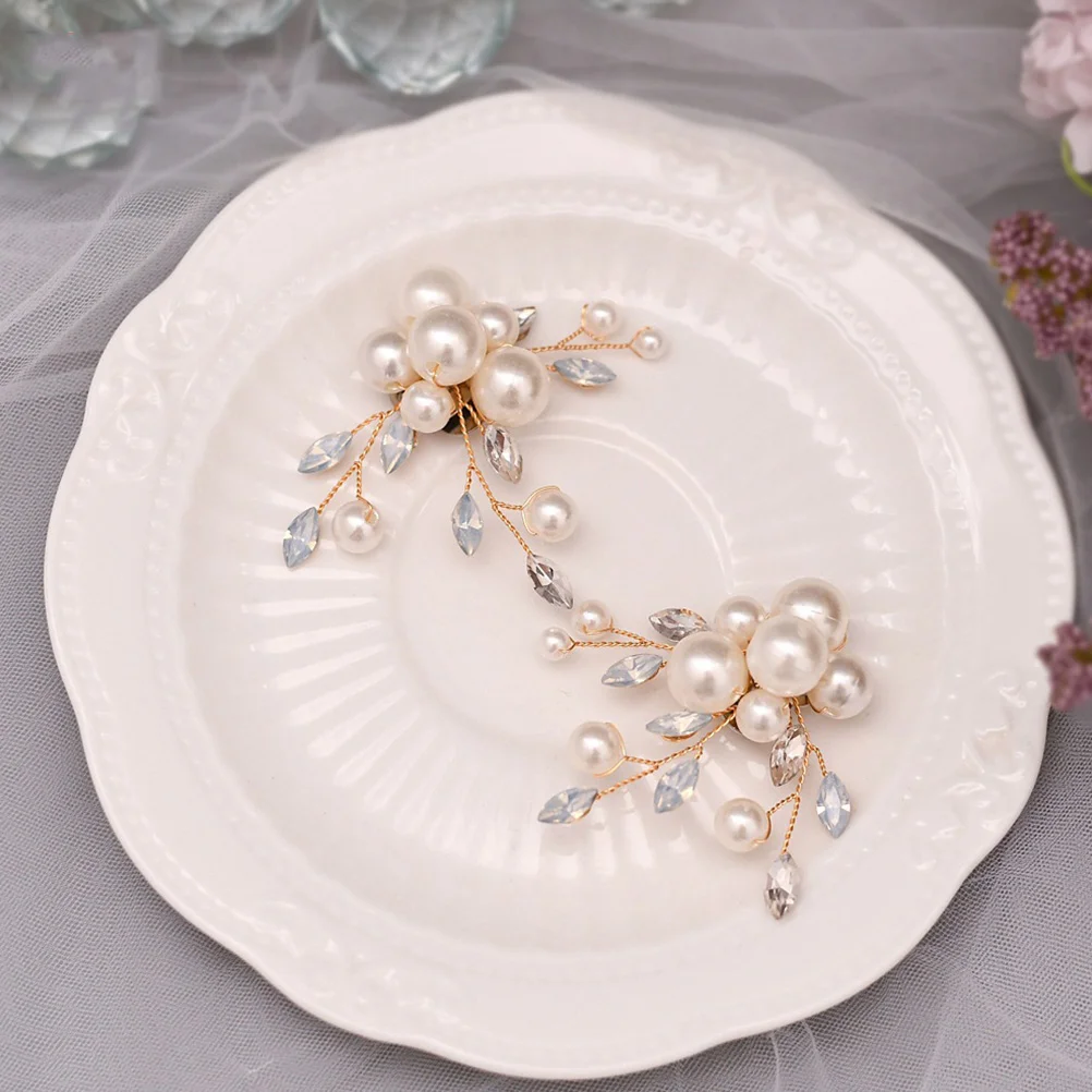 High Heels Shoe Buckle Flower Wedding Shoes Decorative Flowers Bride Decors Crystal Banquet Buckles White Supplies Women's