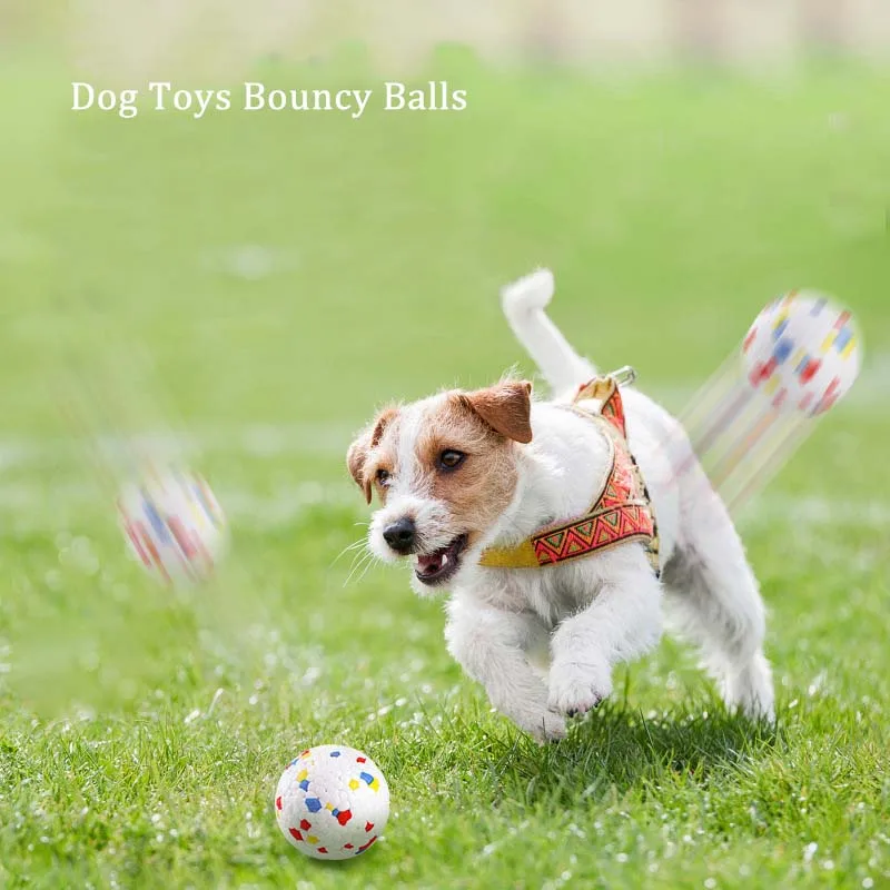 Pet Chew Ball Toys Highly Elastic Solid Foam Balls Outdoor Interactive Dog Toys Teething Bite Resistant Easy Clean Pet Supplies