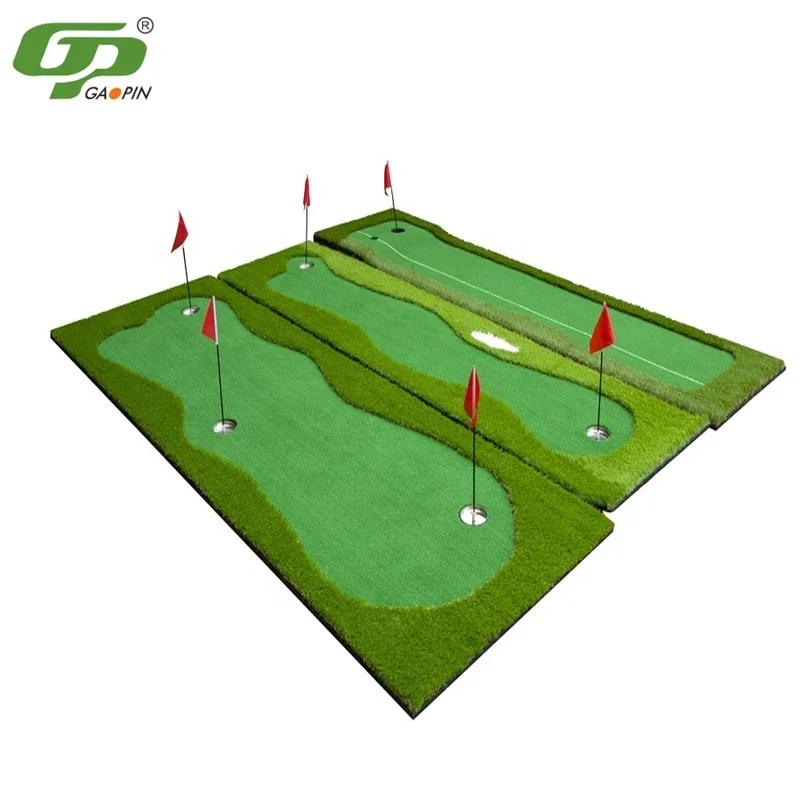 Mini Golf Course Collection Outdoor Golf Putting Mat Artificial Green Grass Carpet Putting Green Practicing at Home