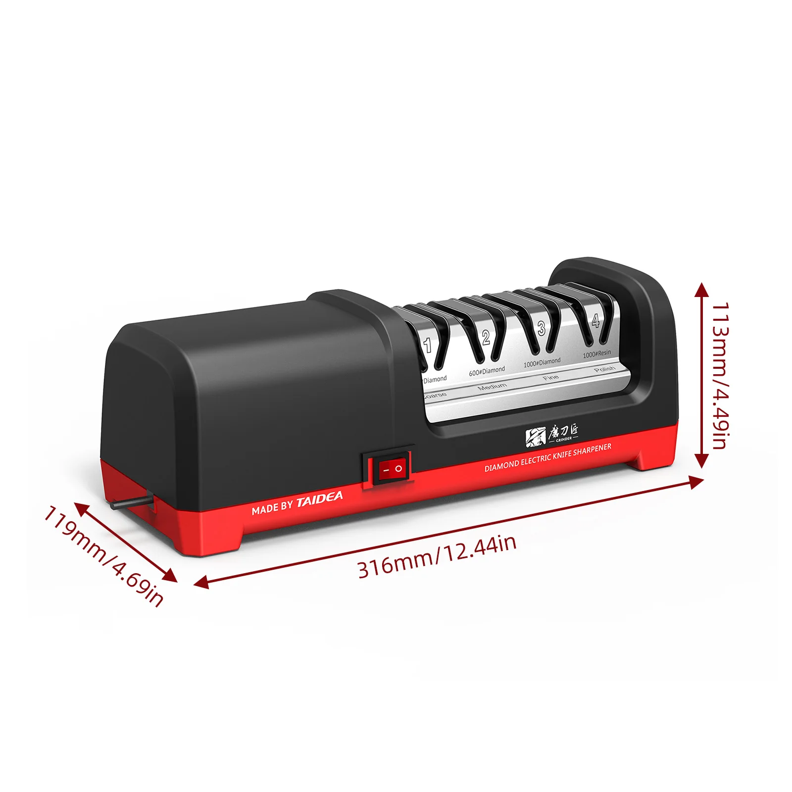 TG2102 4 Stage Electric Knife Sharpener 20-Degree Grinding Edge Knife Sharpener for Kitchen Knives with Sharpening and Polishing