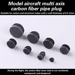 Carbon Fiber Tube Plug Diameter 10 12 16 18 20 22 25 30mm Inner Sleeve Stuffy Head Cover Cap Dust Plug For UAV RC MODEL