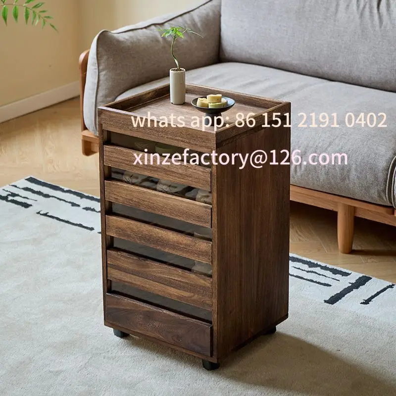 

Customizable dental cabinet tea set Wenwan storage floor black walnut side cabinet tea cabinet teacup