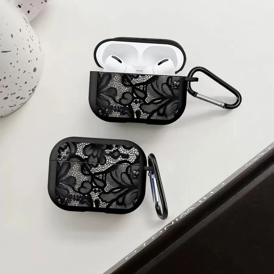 Cartoon Lace Flower Pattern Case For Airpods 3 2 1 Pro Pro2 