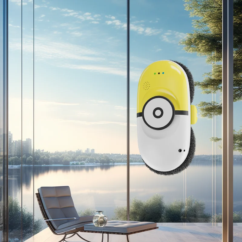 Lightweight electric window screen cleaner Magnetic safety rope Better cleaning performance