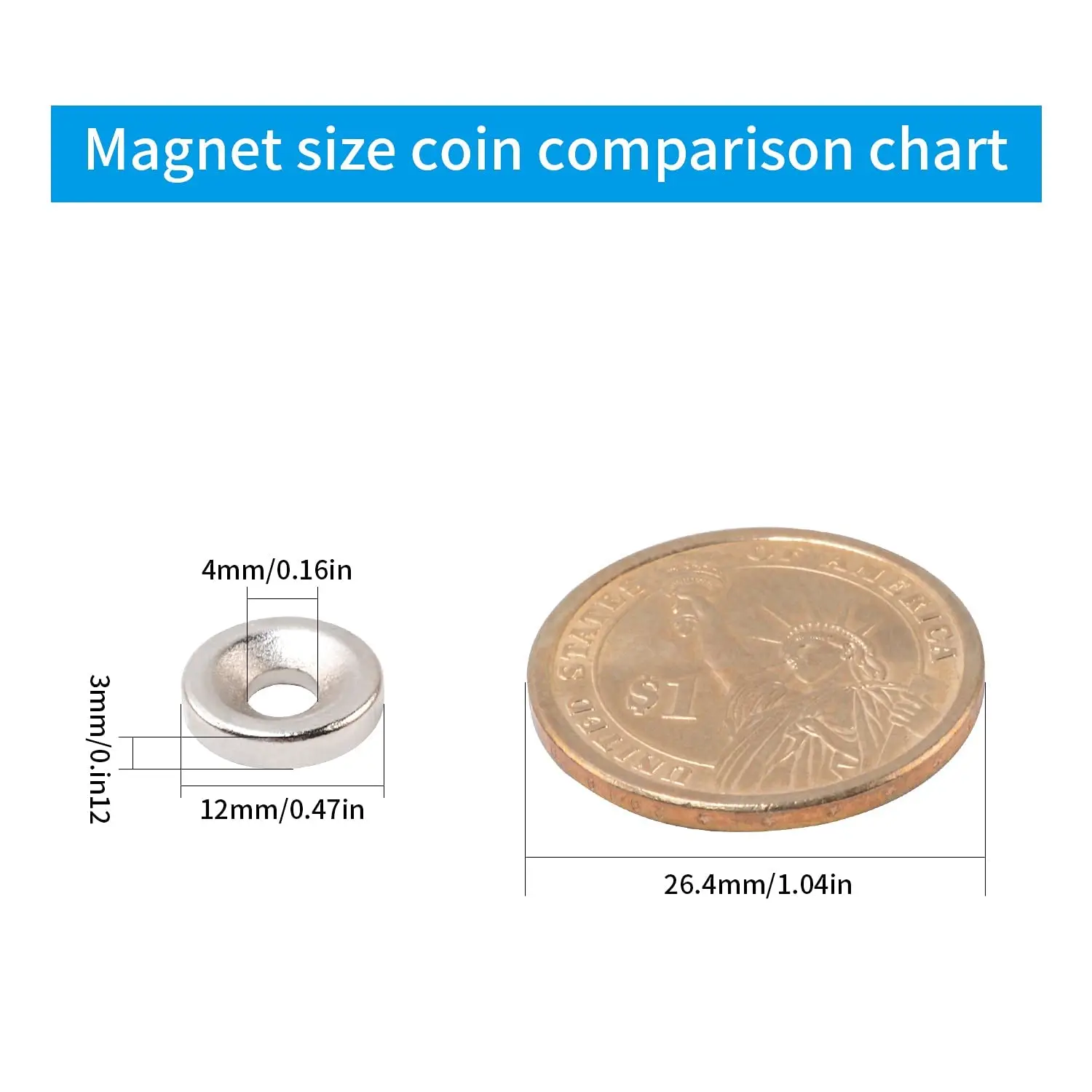 10/20/30/40 Pcs 12x3-4mm Neodymium Magnet Countersunk Hole Round Fridge Magnet N52 Rare Earth Permanent Magnetic imanes Disc