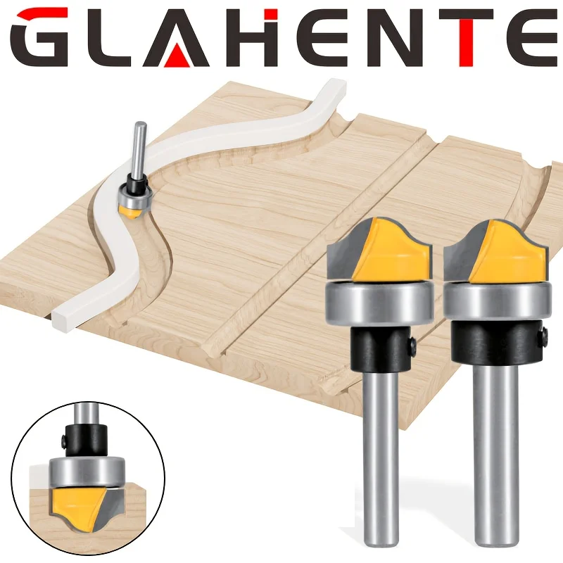 

Профессиональная фреза для обрезки заподлицо с направляющим подшипником — хвостовик 1/4 дюйма и 1 шт. 1/2 дюйма для кромки дерева