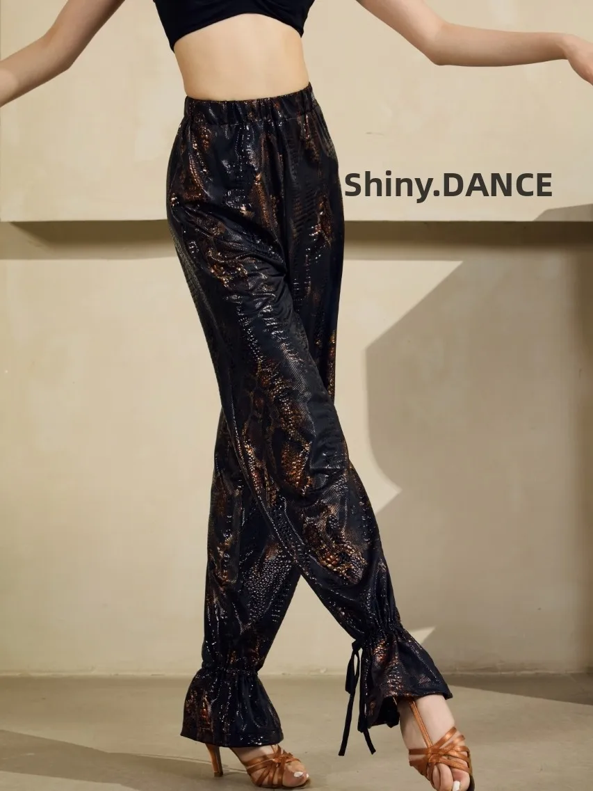softchen-snake-texture-two-way-leggings-latin-dancewear-women's-high-waist-slimming-pants-practice-gear-female-shuo