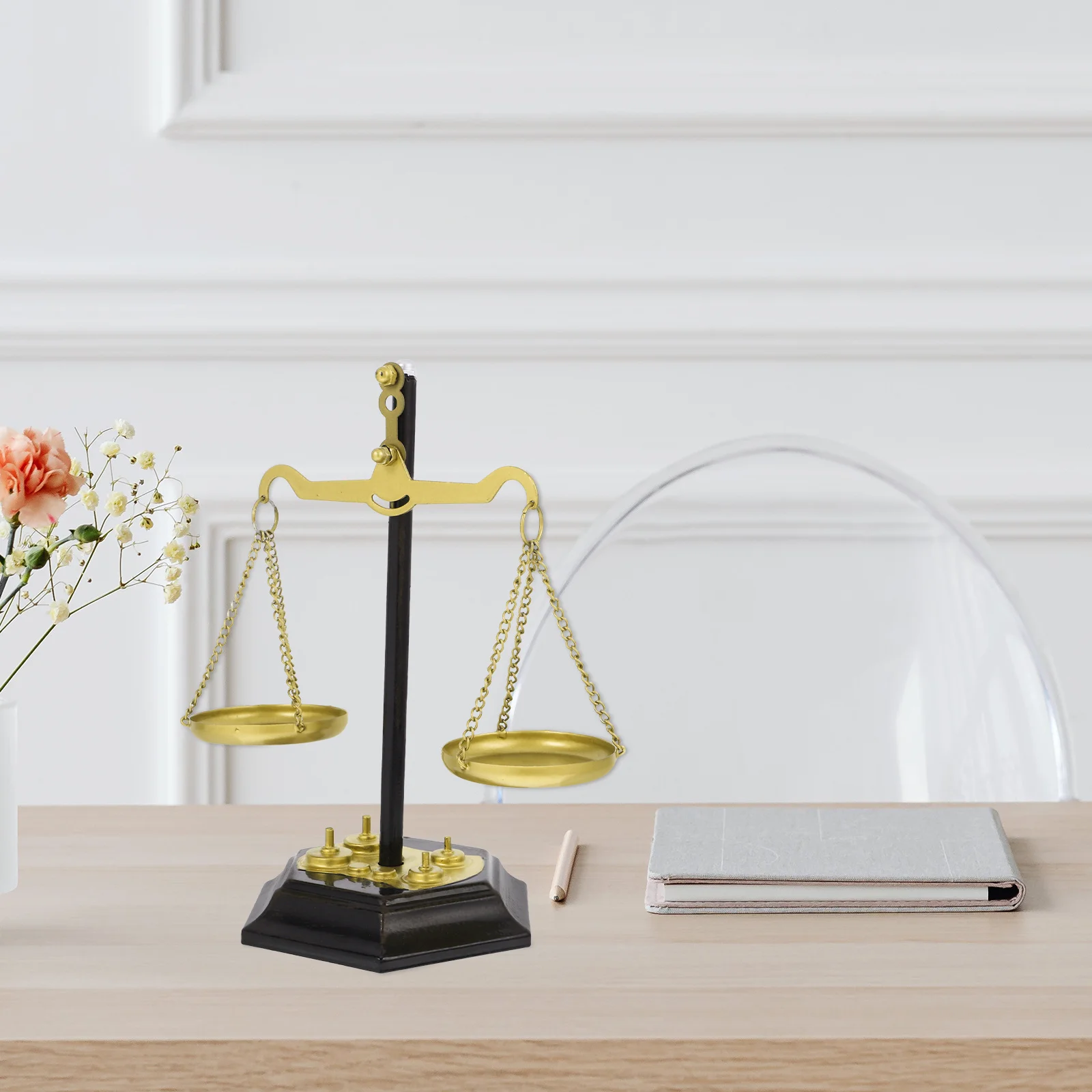 

Metal Balance Scale Table Decor Libra Theme Desktop Centerpiece Decorative Ornament for Office Metal Balance Scale Decor