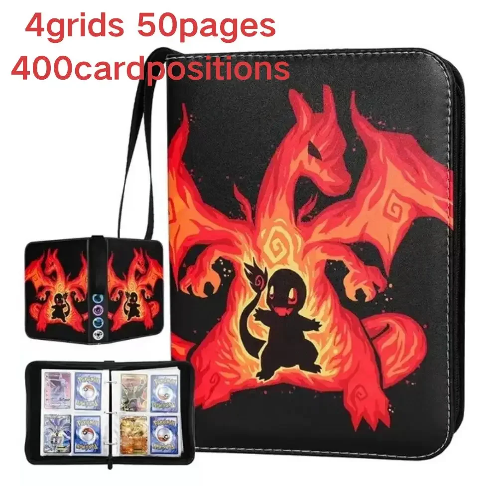 

Pokemon Cards Holder Album para Crianças, Jogando Trading Card Game, Brinquedos Coleção Livro, 400Pcs