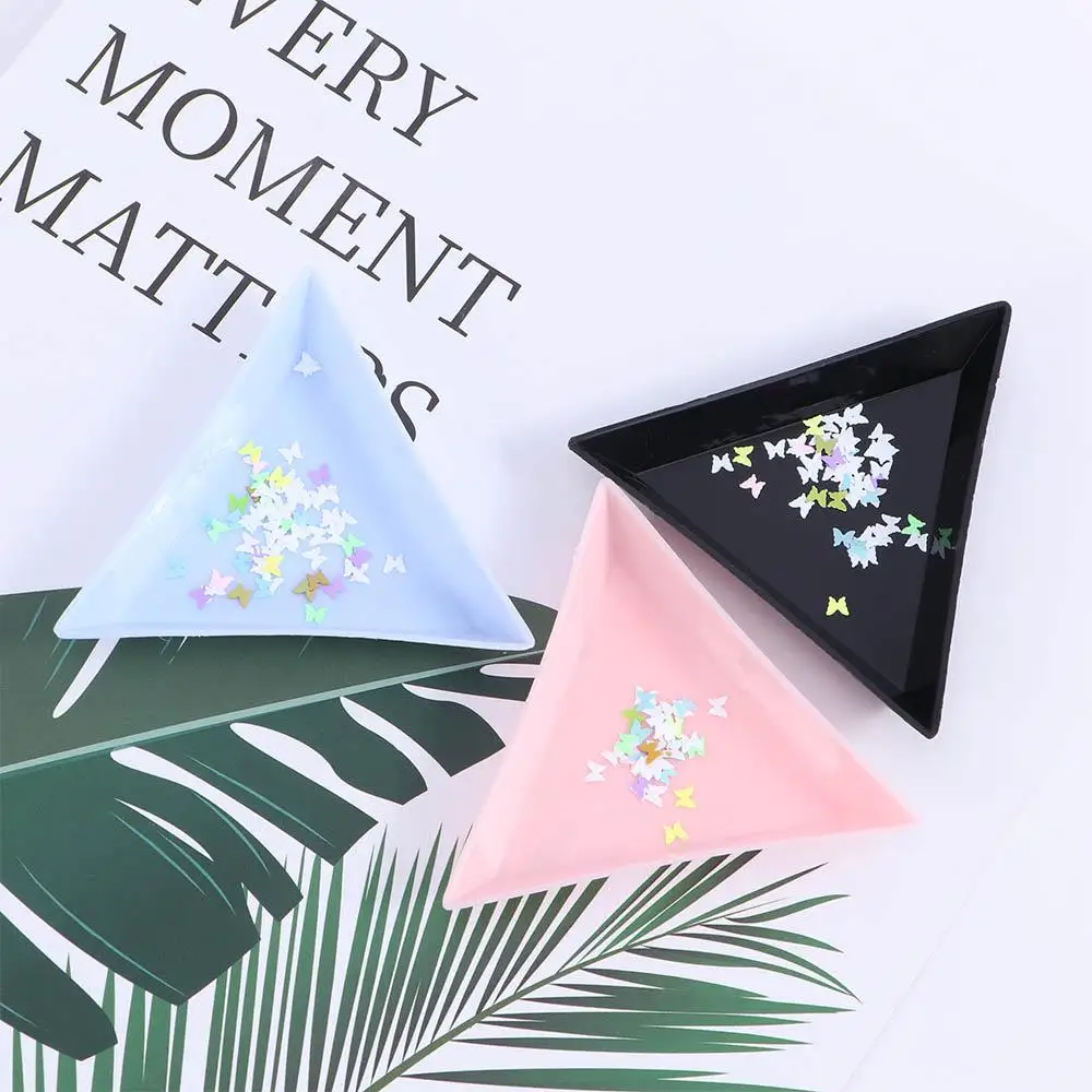 Sorting Point Drilling Tools Triangle Manicure Beads Decor Picker Display Plate Rhinestone Storage Nail Tray Nail Gems Holder