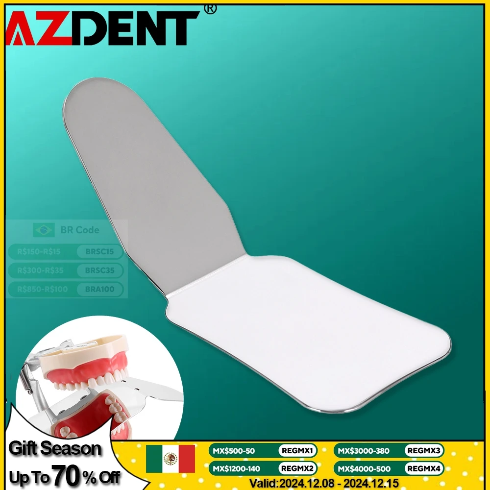 Azdent-Espejos de acero inoxidable para fotografía Dental, Reflector de ortodoncia intraoral Autoclavable, 1 unidad