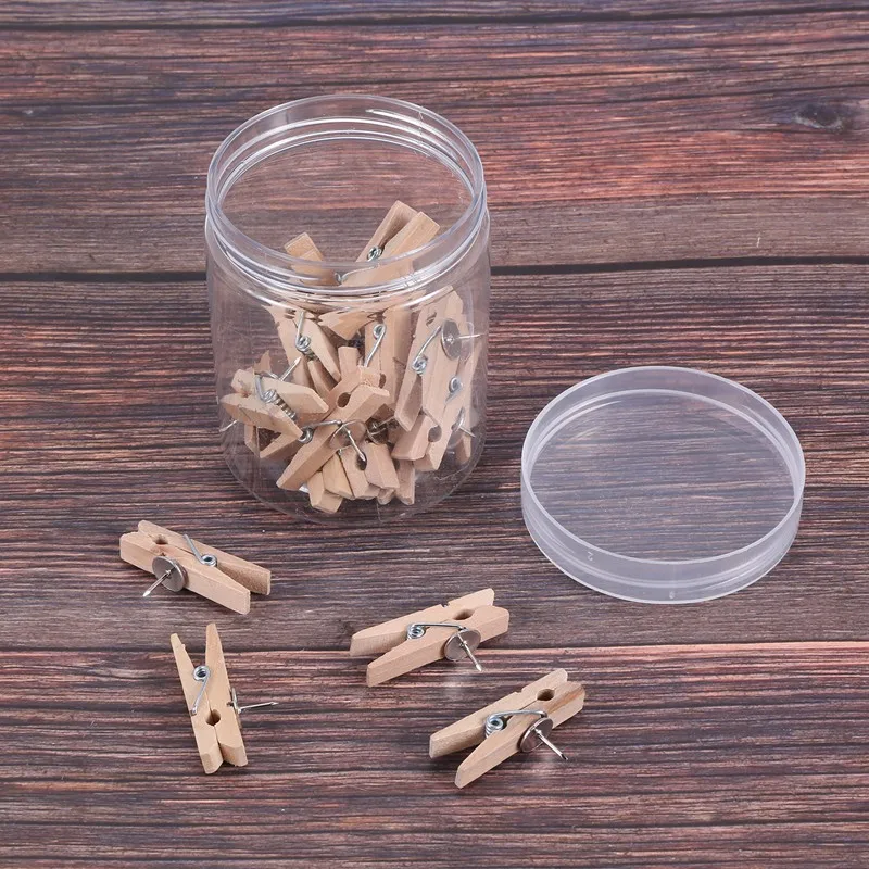 หมุดกดด้วยคลิปไม้ผลักหมุดยึดนิ้วหัวแม่มือคลิปหนีบกระดาษสร้างสรรค์พร้อมหมุดสำหรับไม้ก๊อกบอร์ดรูปภาพผนังและ craf