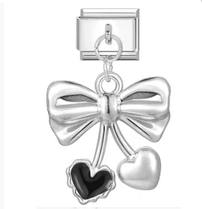 DAVINI 1pc Italian Modular Bracelet Crystal Butterfly Bow Charm Pendant For DIY Italian Modular Bracelets Jewelry Gift