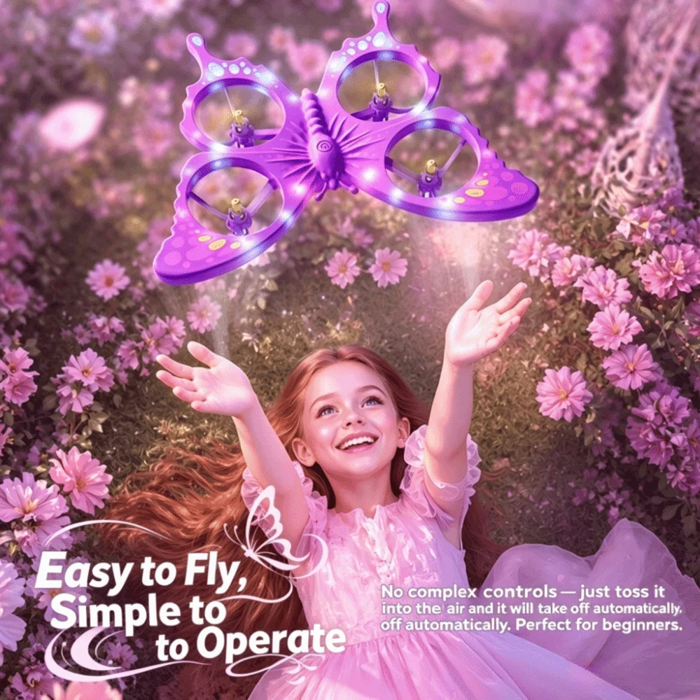 Airplane Model Glitter Butterfly Butterfly Airplane 2.4GHz Foam Remote Control Aircraft Gravity Sensing RC RC Plane Boys/irls