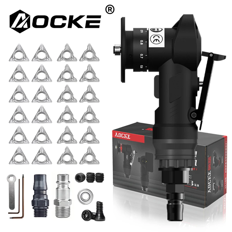 AOCKE New AX307 Pneumatic Chamfering Machine Deburring 45Degree Portable HandHeld Metal Trimming Machine Pneumatic Tool 30000RPM