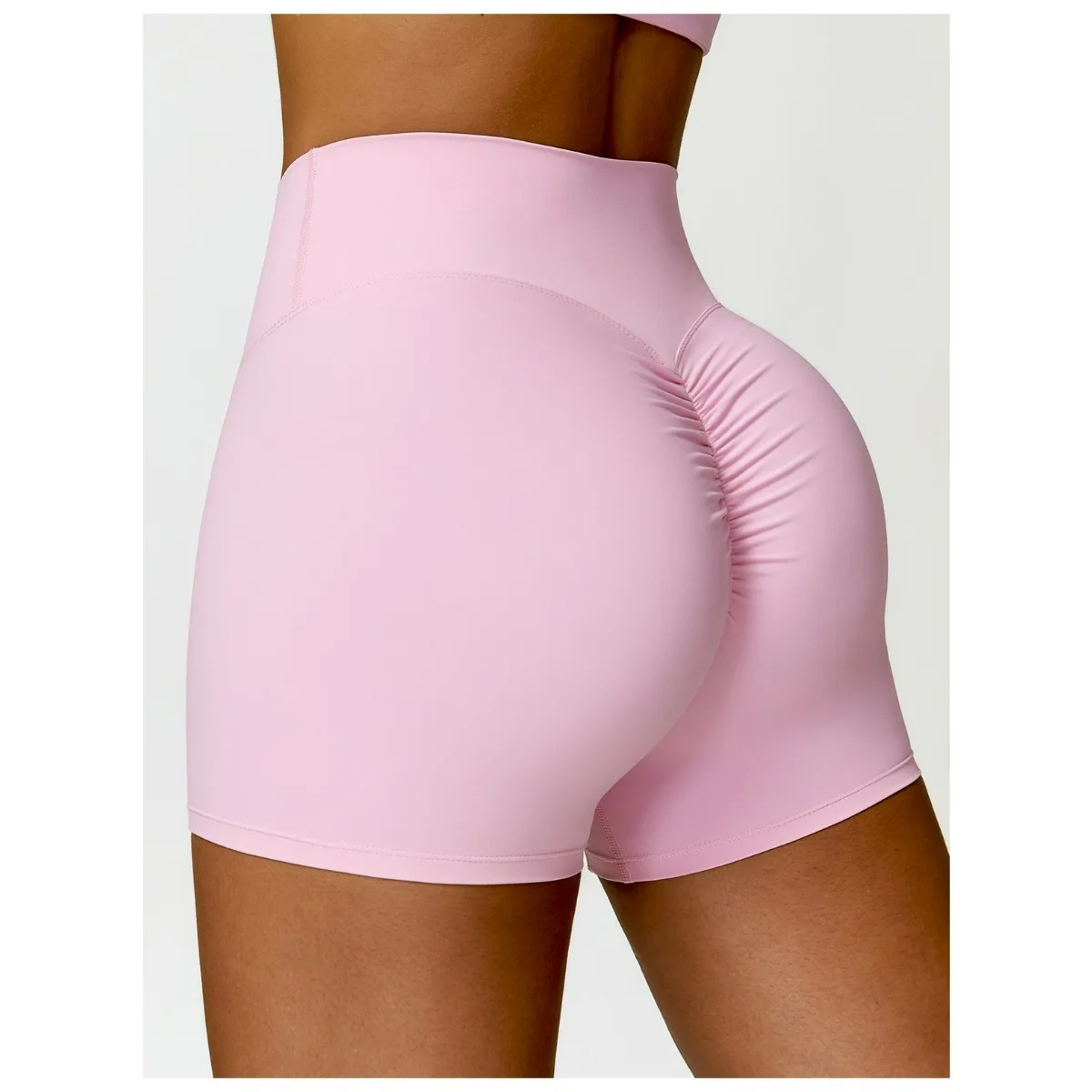 

Women's Workout Shorts No Front Seam High Waist Scrunch Butt Lifting Booty Biker Short Gym Yoga Pants