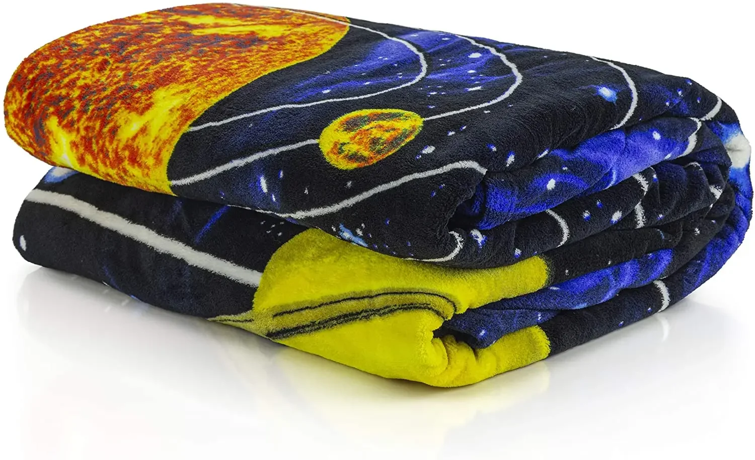 Galaxy Solar System Pattern Super Soft Warm Flannel Blanket For Adult Youth Home Travel Camping Applicable