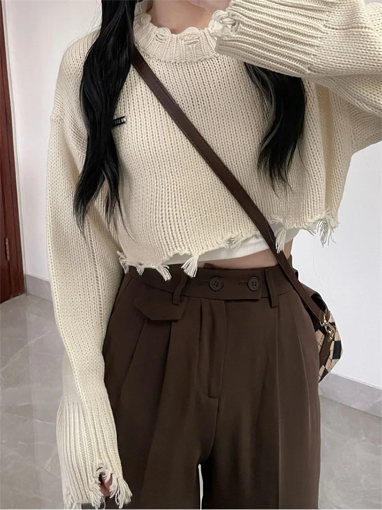 Harajuku Elegant Women Sweater Knitted Basic Pullovers O Neck Loose Soft Female Knitwear Jumper Casual Fashion 2022 Autumn New