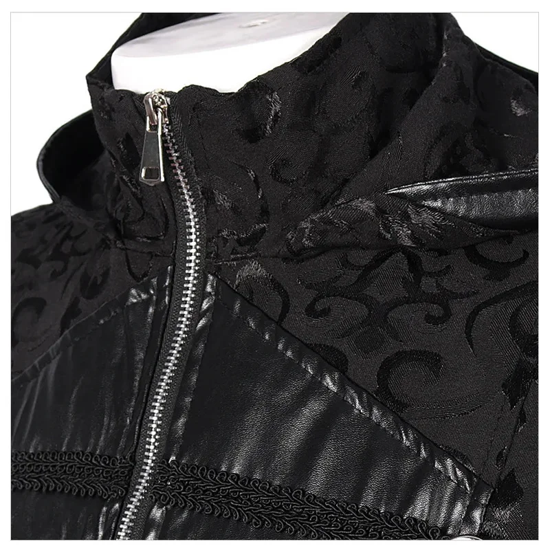 

v;7,e\6'Men Medieval Gothic Long Jacket Military Cloak Cape Coat Black Hooded Retro Costume Vintage Zipper Trench Hallowh;3,p\5/