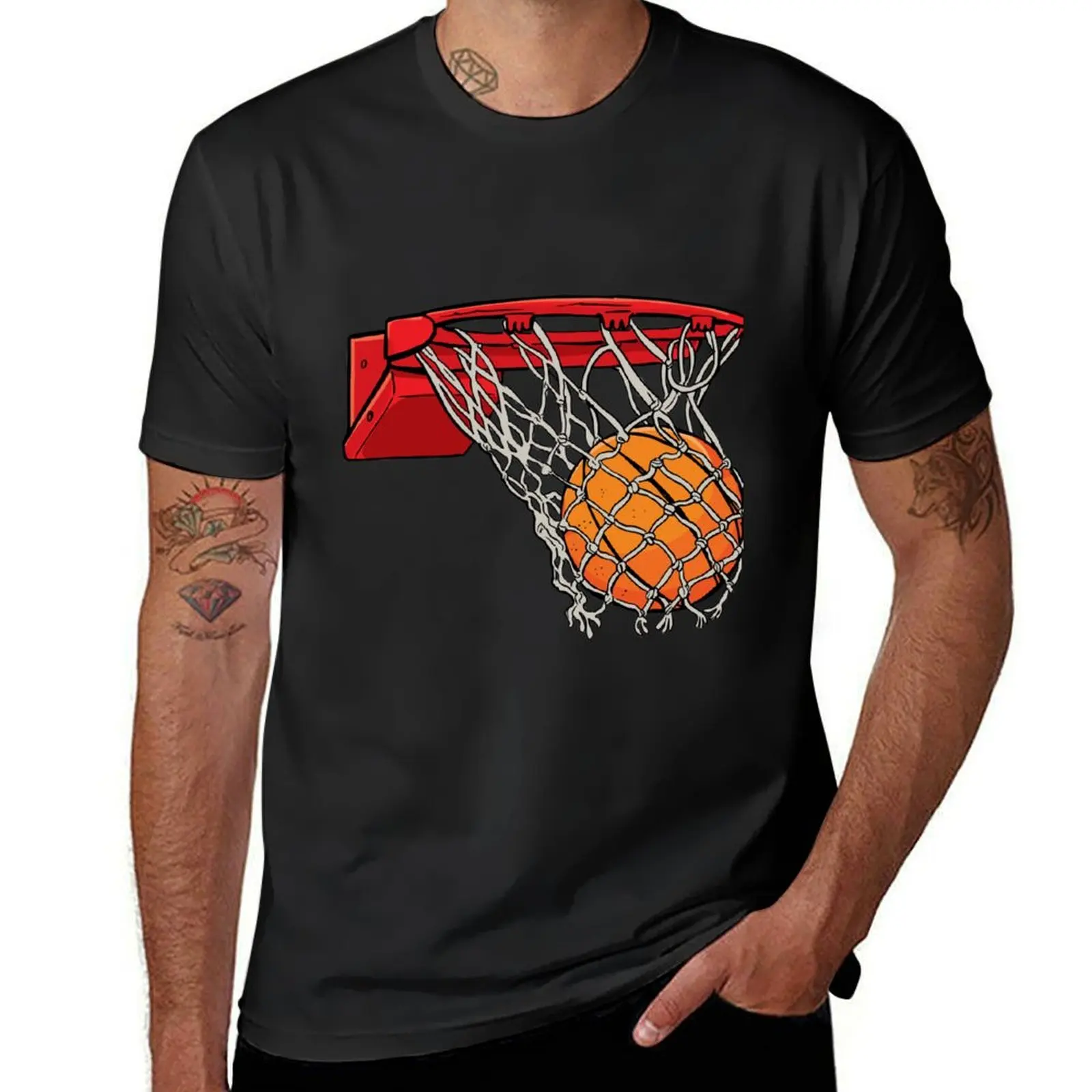 basket ball T-Shirt aesthetic clothes vintage tees plus size tops mens t shirts pack