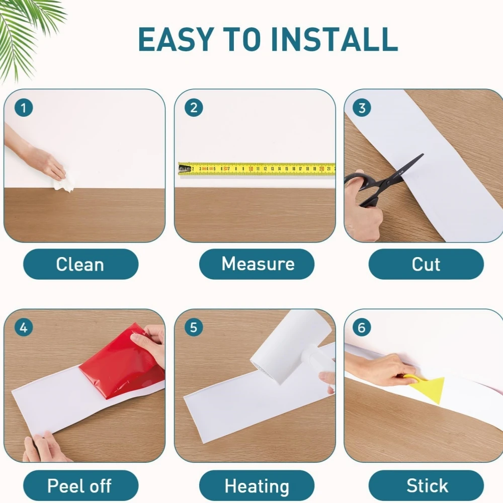 1 قطعة 2mX10cm PVC التفاف خط ذاتية اللصق مقاوم للماء حافة إغلاق شرائط لغرفة المعيشة خلفية اللوح الطابق