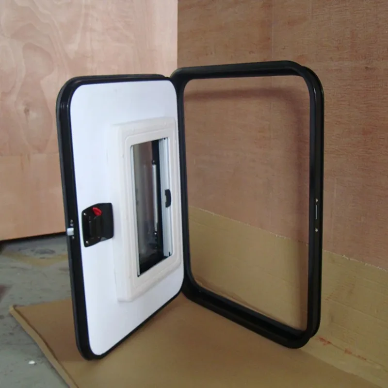 المهنية الصانع سبائك الألومنيوم 620x1000mm RV باب الدمعة مع نافذة خارجية #3