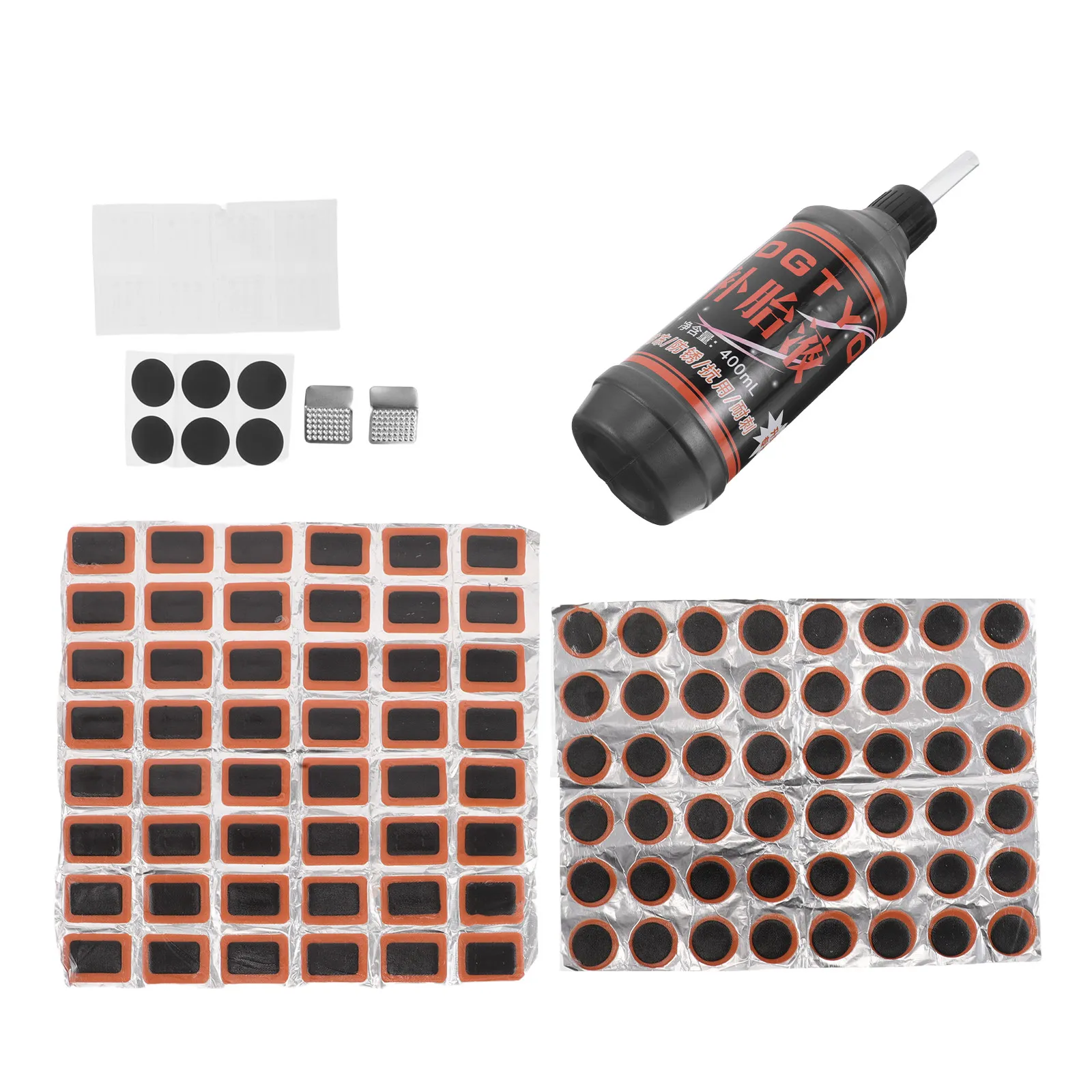 

1Set Bicycle Tire Repair Kit Comprehensive Puncture Fix Tools for Road Mountain Bike and Motorcycle Tube Patch Emergency Repairs