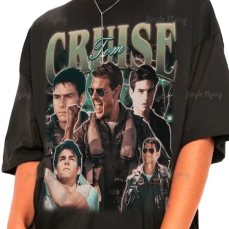 Retro Tom Cruise T-Shirt Sweatshirt Meme Homage Tribute Oversized Mens Tshirts High Quality