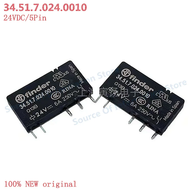 

34.51.7.024.0010 Relay 24VDC, 5Pin, 6A250VAC