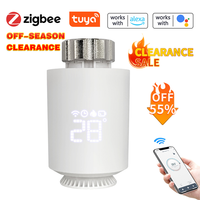 Tuya ZigBee3.0 Smart TRV Radiator Actuator Valve Thermostatic Radiator Valve Temperature Controller Support Alexa Google Home
