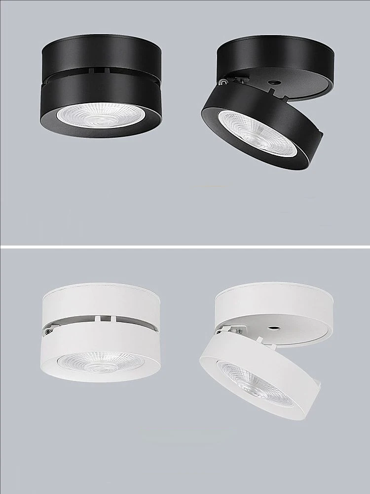 

Светодиодные прожекторы с регулируемой яркостью, потолочный светильник, потолочный светильник, светильник для магазина, спальни, 7 Вт, 10 Вт, 15 Вт, светодиодный потолочный светильник, 220 В, 360 ° Вращающийся