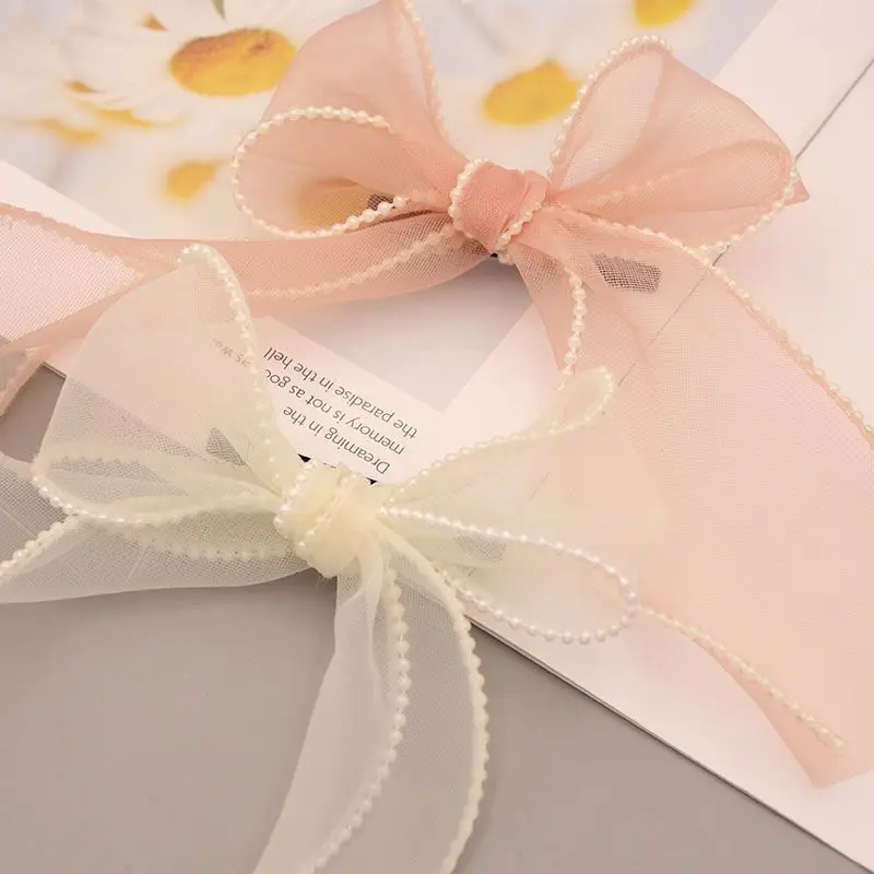 Pearl Fish Tail Gauze, Flower Packaging, Bouquet, Wave Ribbon Gift, Baking Packaging, Bow DIY Material Ribbons