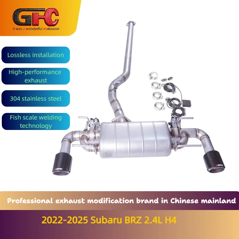 

GFC brand for the 2022-2025 Subaru BRZ H4 2.4L catback high-performance variable valve exhaust with muffler and tips
