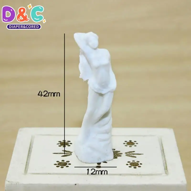 1:12 Doll House Miniature Resin Goddess Statue Simulation Furniture Model Toys for Mini Decoration Dollhouse Accessories