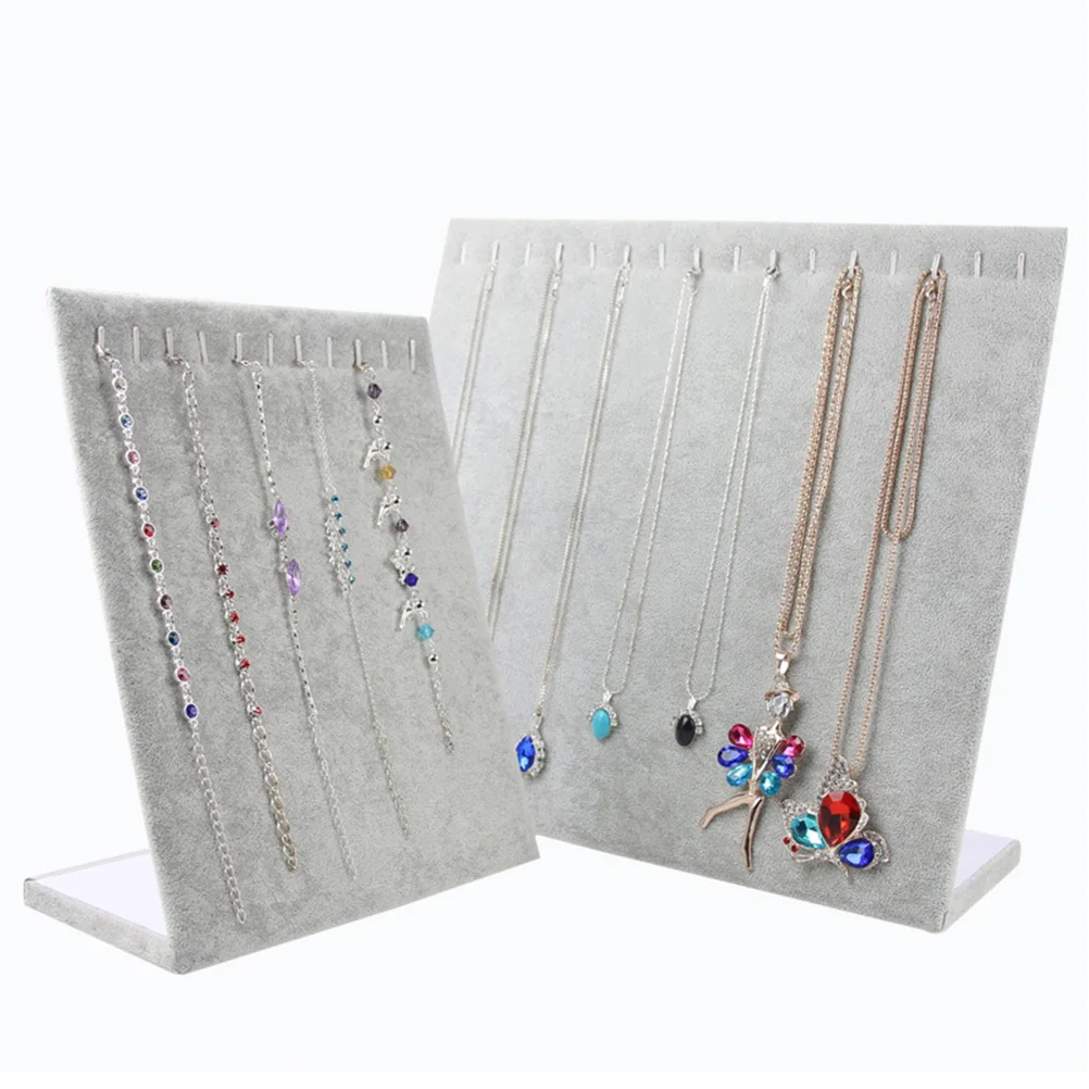 

Collapsible Necklace Display Stand Fabric Jewelry Organizer Holder Bracelets Showcase Stand Portable Foldable Black Small Cloth