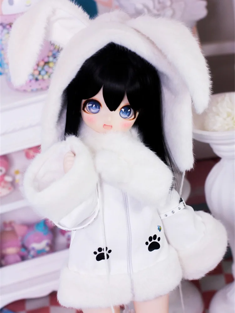 Winter BJD Doll Clothes For 1/4 MSD MDD Doll Sweet Coat Outfit Doll Dress Up Gift Diy Clothes(Only Clothes No Doll)