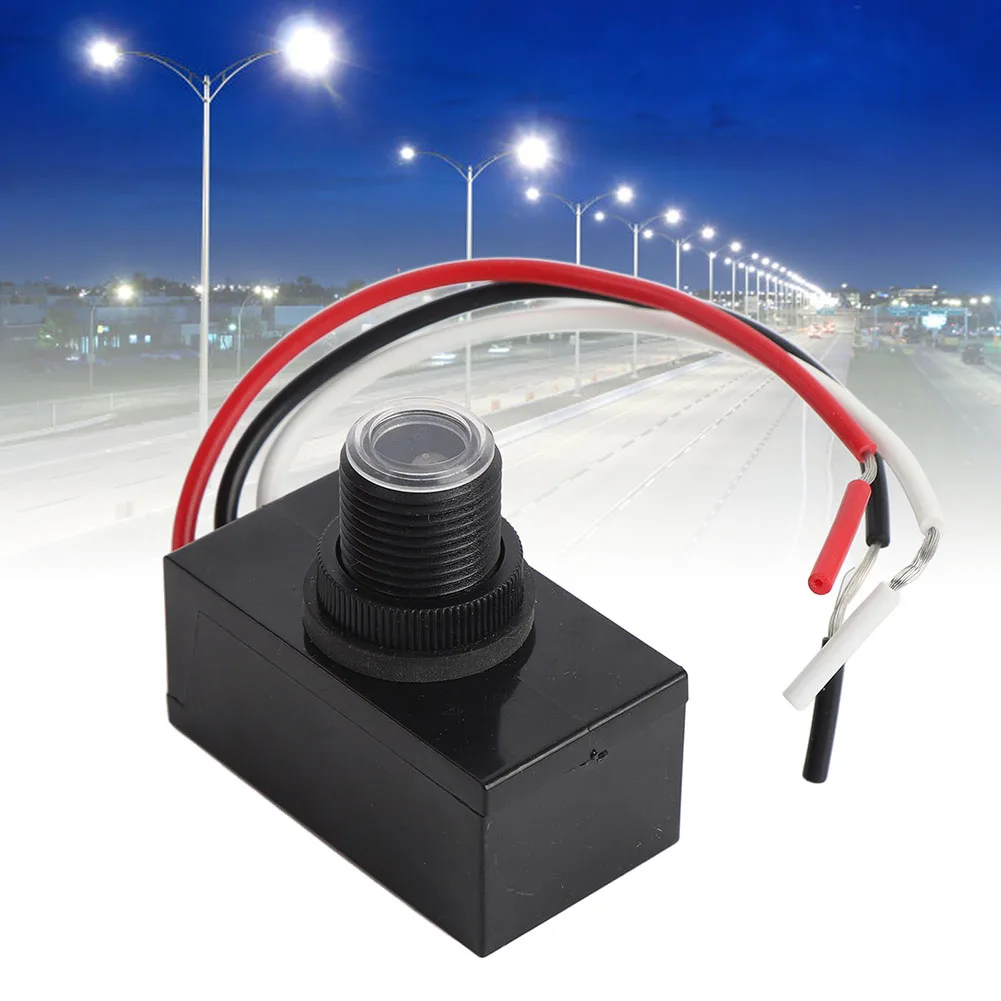 Sunrise Sunset Light Controller Phototube Black Phototube Light Sensor Wide Sensing Range Stable Performance Design
