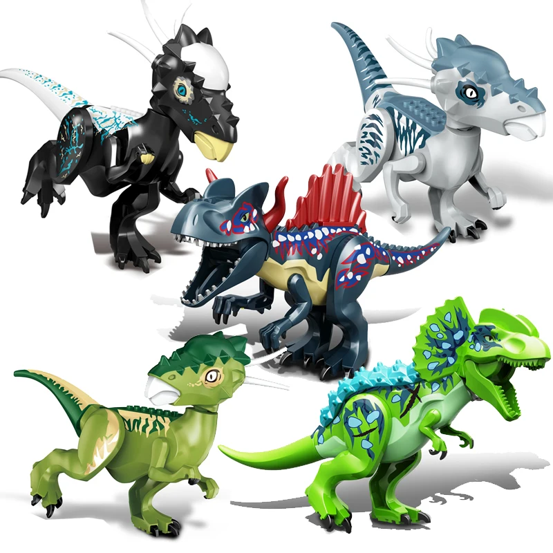 Jurassic World 2 Mini Dinosaur Figuras Tijolos para Crianças, Raptor Building, Dino Brinquedos, Dinossauros, Mundo, Natal