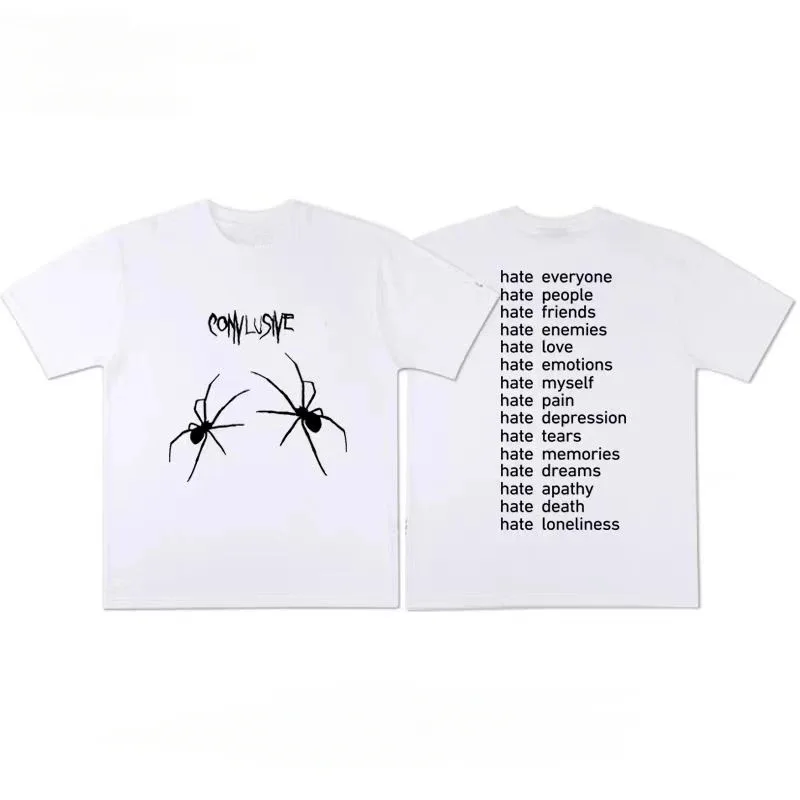 University Student Mental State Short Sleeve T-shirt Summer Round Neck Men and Women Summer Short Sleeve Oversized Clothing Tees