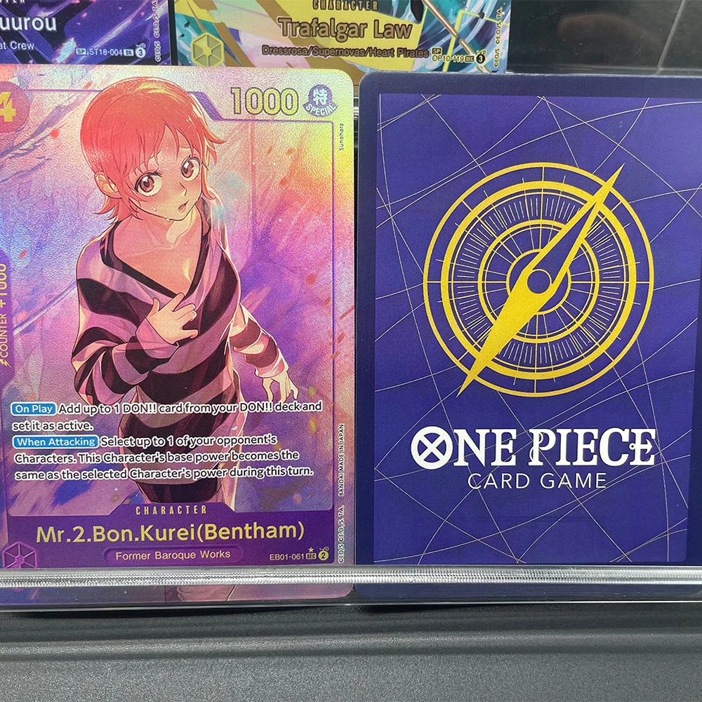 

OPCG Anime Proxy Card Game Collection Card Mr.2.bon.kurei Bentham Alternate Art Eb01-061 St13 011 English Foil Card Gifts