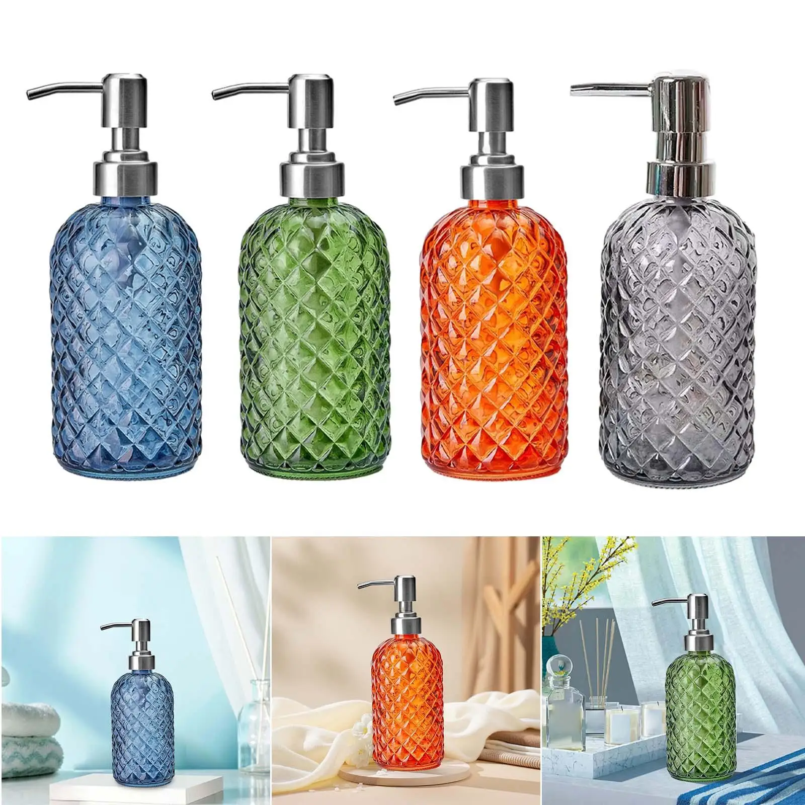 Glass Pump Soap Dispenser Bottle Body Wash Dispenser Durable Hand Soap Dispenser